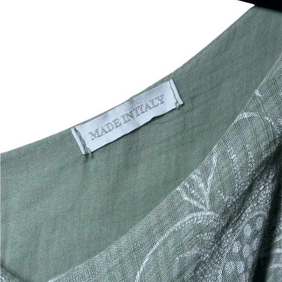 Moda Lucido Eleganza Italian Handmade Pure Cotton Floral Layered Dress XL - Picture 3 of 8